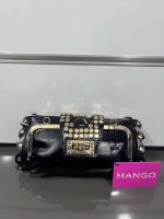 کیف مجلسی زنانه MANGO طرح Studded مشکی براق